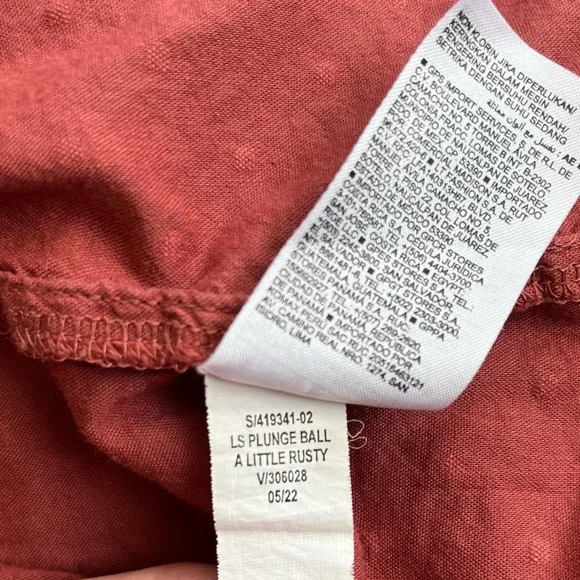 Old Navy Women’s Puff-Sleeve Clip-Dot Mini Swing Dress Sz Med "A Little Rusty" - Picture 9 of 10